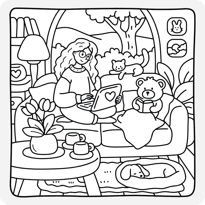 Printable coloring page #445